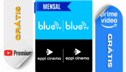 Blue + Eppi Mensal (2 Telas) + Streaming Extra – Prime Video ou YouTube Premium