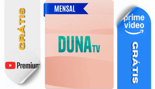 DUNA TV Mensal + Streaming Extra (Prime Video ou YouTube Premium)